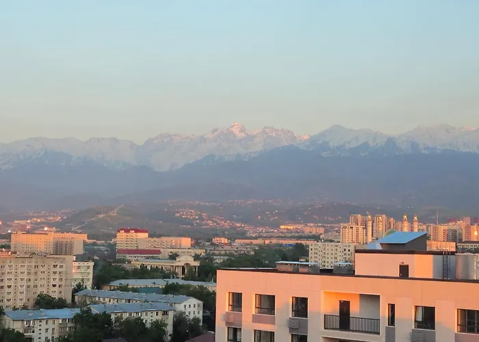 Alpine Serenity Deluxe Apartment With Mountain Views Near The Adk Shopping Center And Sairan Metro Station