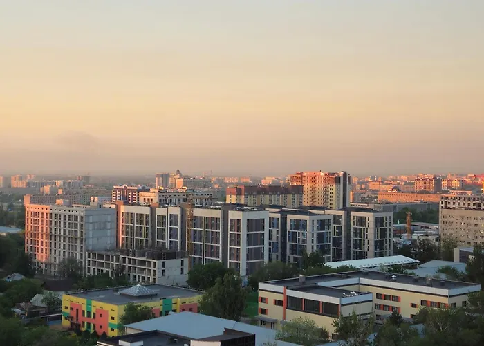 Alpine Serenity Deluxe Apartment With Mountain Views Near The Adk Shopping Center And Sairan Metro Station