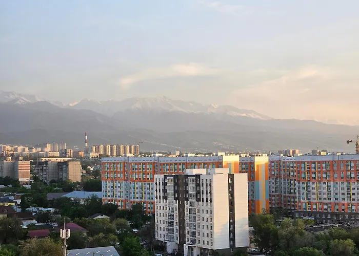 Alpine Serenity Deluxe Apartment With Mountain Views Near The Adk Shopping Center And Sairan Metro Station